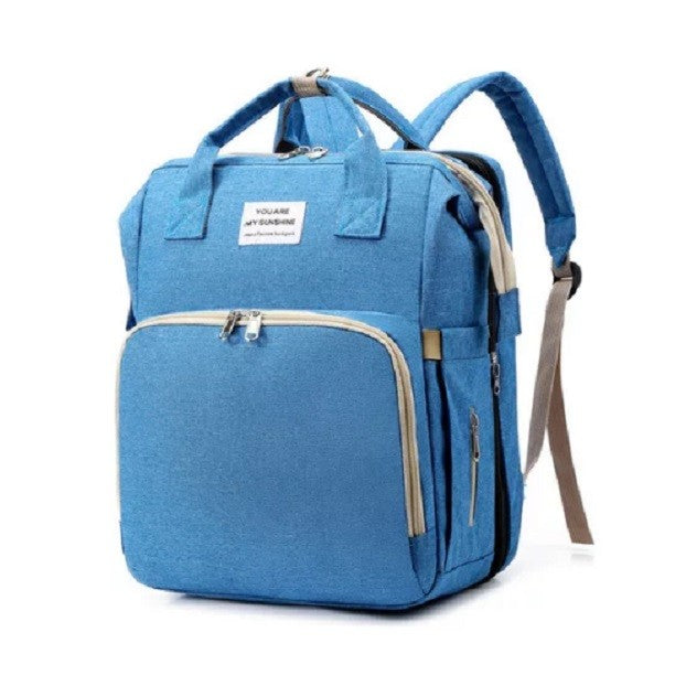 Rucsac Multifunctional pentru Mamici, Flippy, cu Patut Pliabil si Baza de Schimbat, Rezistent la Apa, Capacitate Mare,