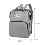 Rucsac Multifunctional pentru Mamici, Flippy, cu Patut Pliabil si Baza de Schimbat, Rezistent la Apa, Capacitate Mare,
