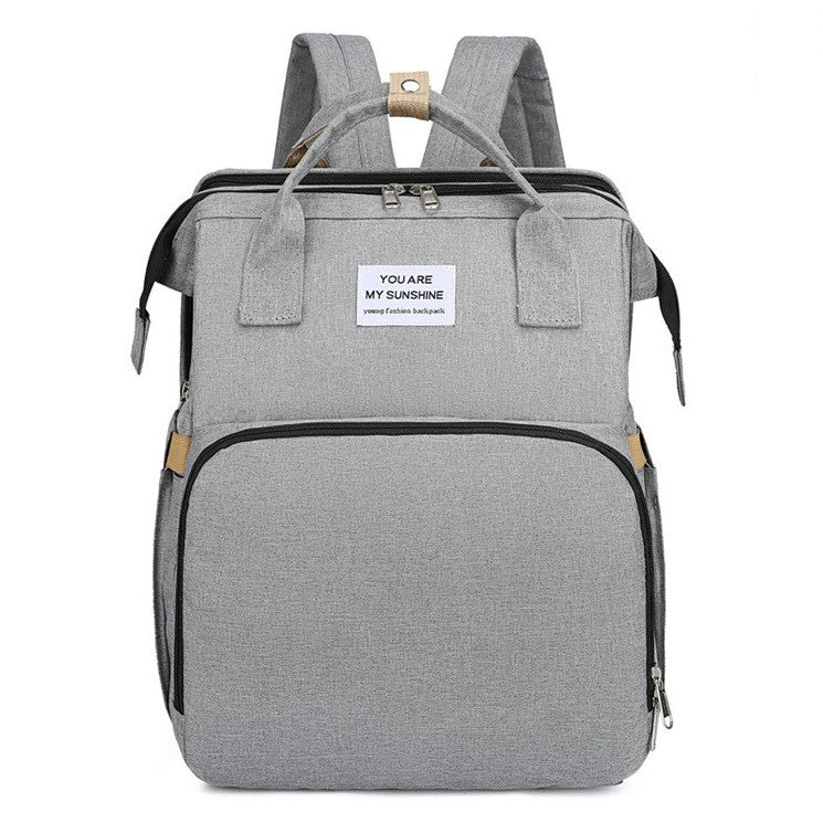 Rucsac Multifunctional pentru Mamici, Flippy, cu Patut Pliabil si Baza de Schimbat, Rezistent la Apa, Capacitate Mare,