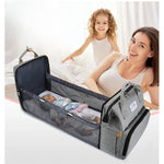Rucsac Multifunctional pentru Mamici, Flippy, cu Patut Pliabil si Baza de Schimbat, Rezistent la Apa, Capacitate Mare,
