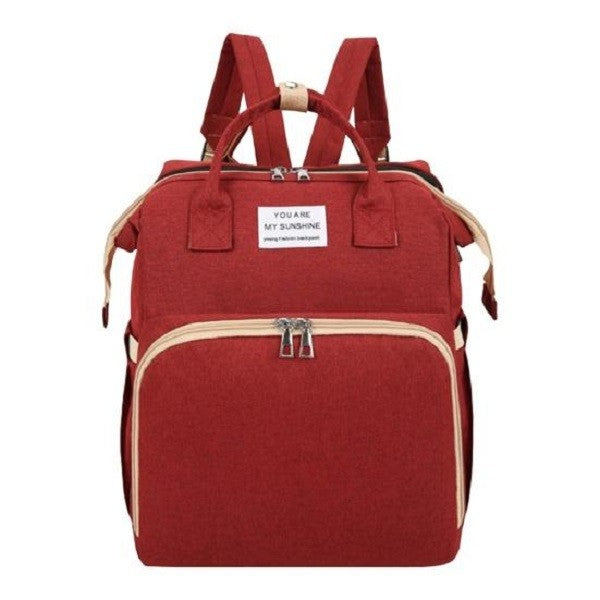 Rucsac Multifunctional pentru Mamici, Flippy, cu Patut Pliabil si Baza de Schimbat, Rezistent la Apa, Capacitate Mare,