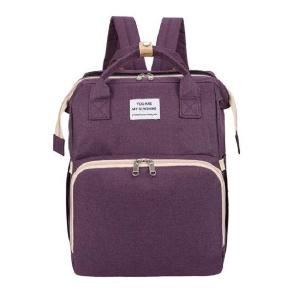 Rucsac Multifunctional pentru Mamici, Flippy, cu Patut Pliabil si Baza de Schimbat, Rezistent la Apa, Capacitate Mare,
