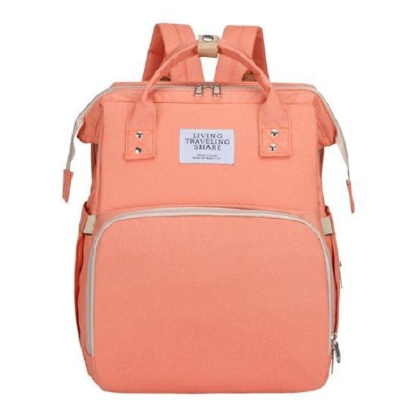 Rucsac Multifunctional pentru Mamici, Flippy, cu Patut Pliabil si Baza de Schimbat, Rezistent la Apa, Capacitate Mare,