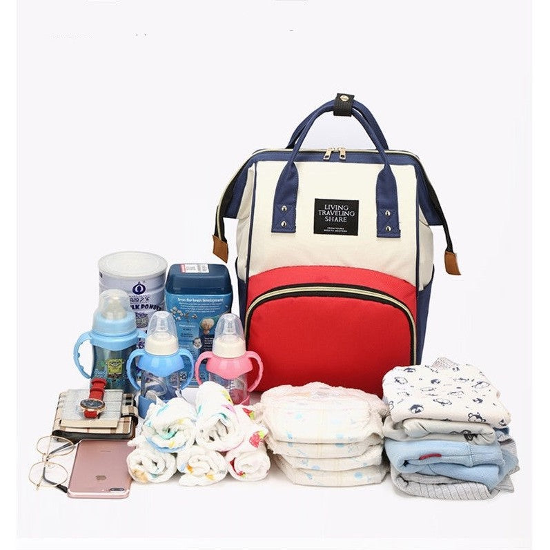 Rucsac Multifunctional pentru Mamici, Flippy, din Panza Oxford, Compartimentare Multipla, Impermeabil, 43 x 18 x 26 cm,