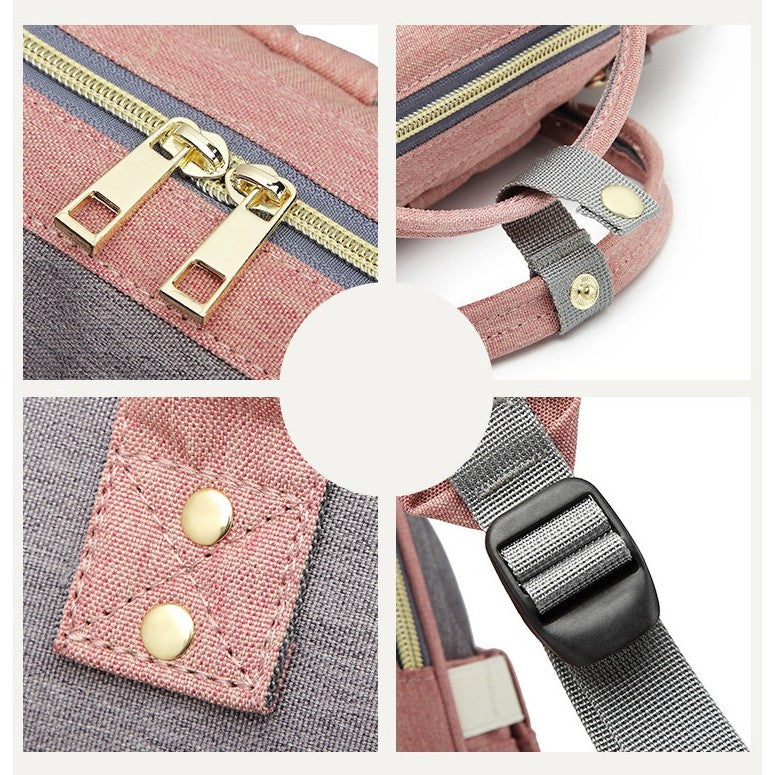 Rucsac Multifunctional pentru Mamici, Flippy, din Panza Oxford, Compartimentare Multipla, Impermeabil, 43 x 18 x 26 cm,
