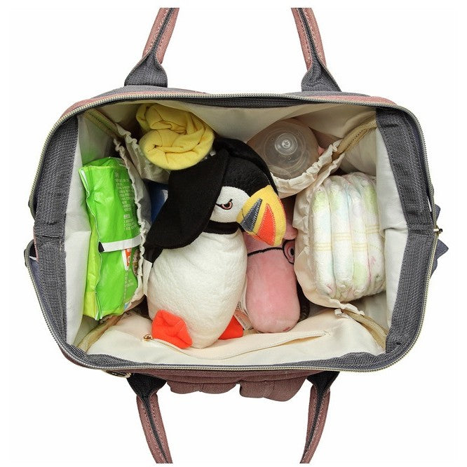 Rucsac Multifunctional pentru Mamici, Flippy, din Panza Oxford, Compartimentare Multipla, Impermeabil, 43 x 18 x 26 cm,