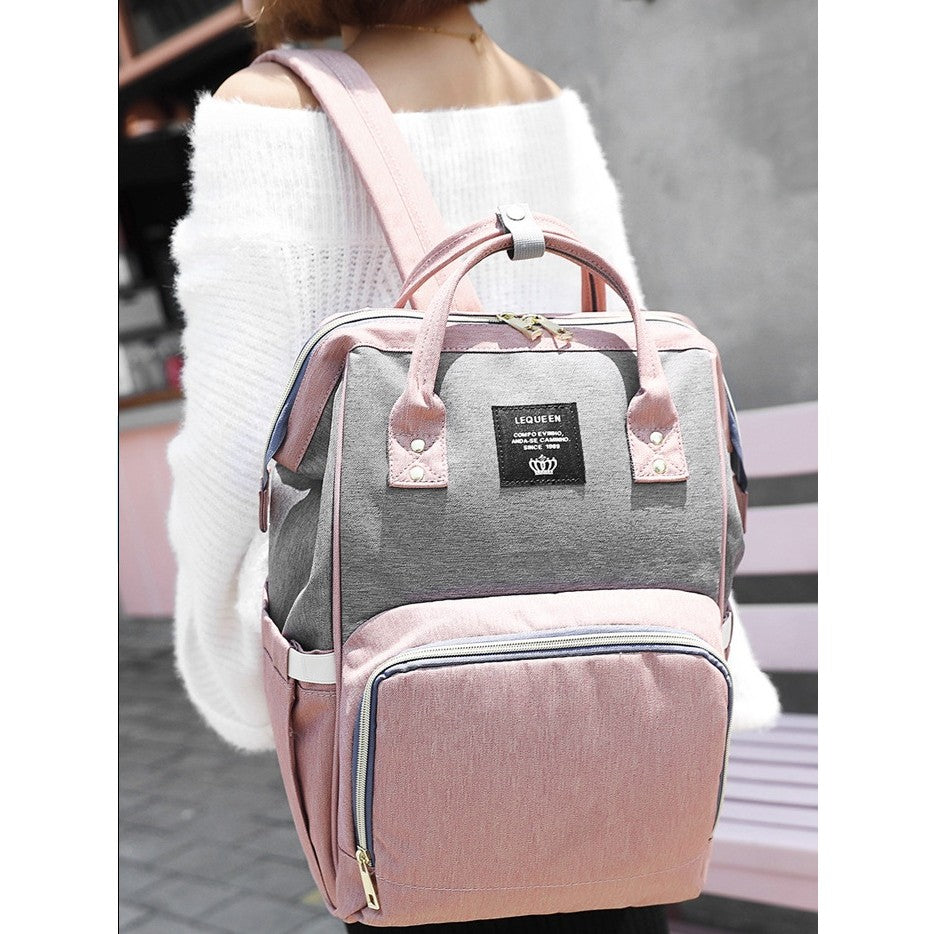 Rucsac Multifunctional pentru Mamici, Flippy, din Panza Oxford, Compartimentare Multipla, Impermeabil, 43 x 18 x 26 cm,