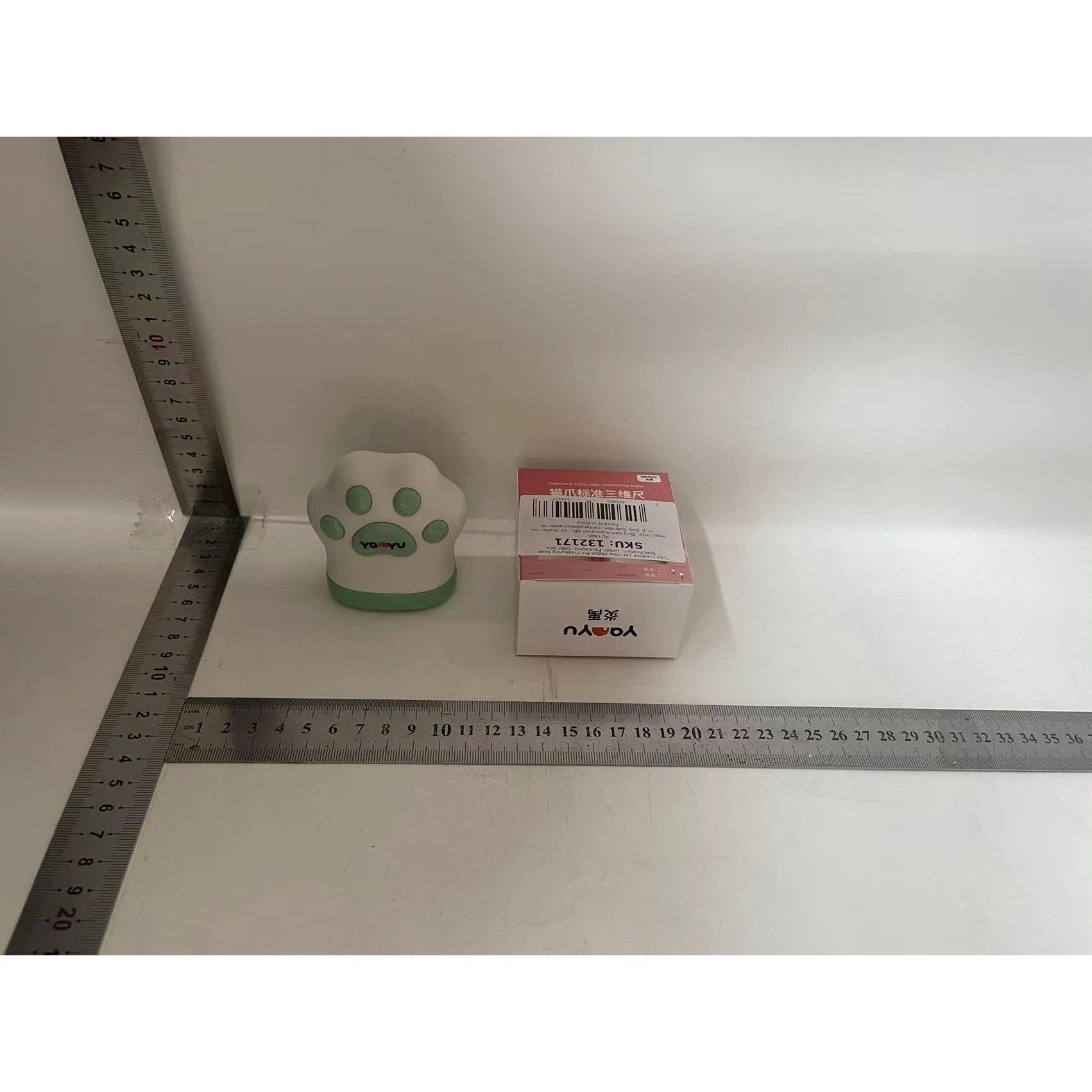 Ruleta Portabila, Flippy, Ruleta mini pentru Copii, Model Labuta de Pisica, cu Prindere, pentru Masurat Diametrul, 5.5