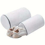 Sac Cilindric pentru Spalare Incaltaminte, Flippy, Dimensiuni Mari, pentru Masina de Spalat, 35x21x5 cm, Alb