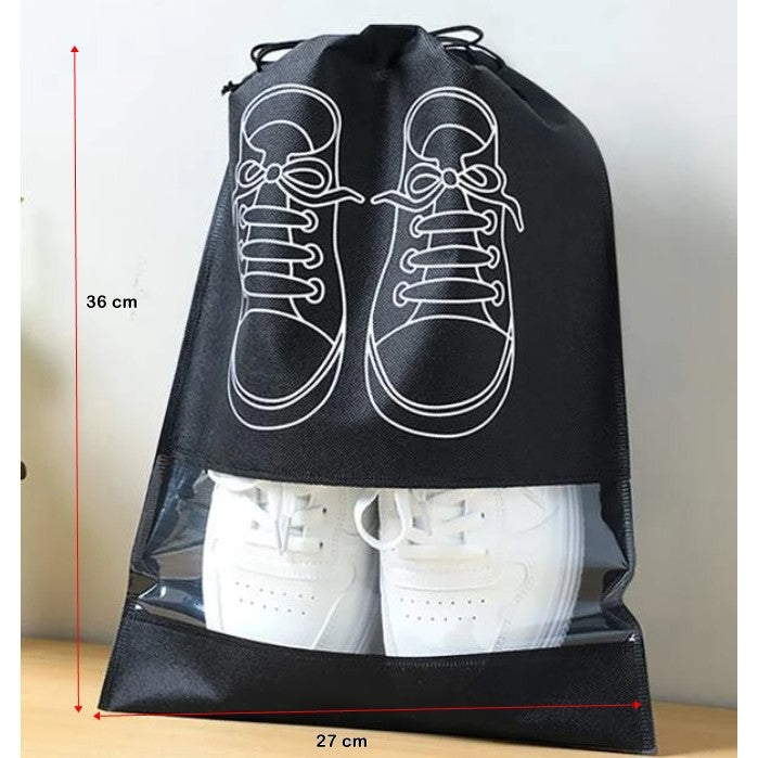 Sac depozitare incaltaminte, pentru voiaj sau depozitare, rezistent la praf, compatibil cu masina de spalat, 27 x 36