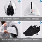 Sac pentru spalare si uscare incaltaminte Flippy, compatibil cu masina de spalat, material rezistent, 42 x 24 x 24 cm,