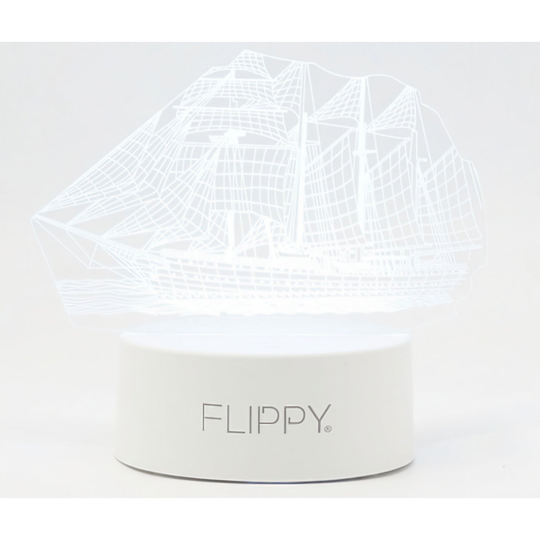 Lampa LED decorativa, Flippy, 3D, Vapor, cu telecomanda, doua moduri de alimentare USB si baterii, 20 cm inaltime, din