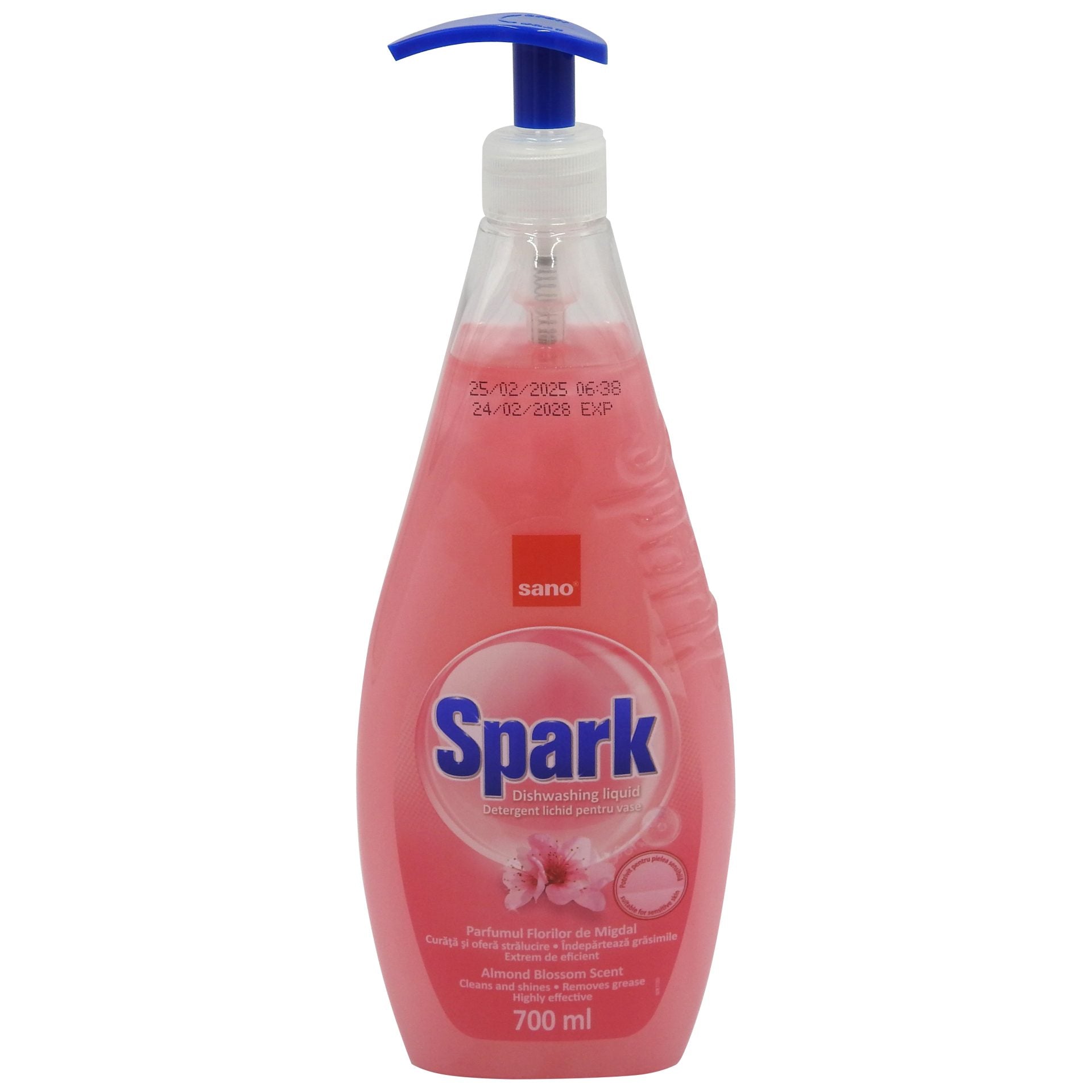 Detergent pentru Vase, SANO, Spark Flori Migdale, 700 ml
