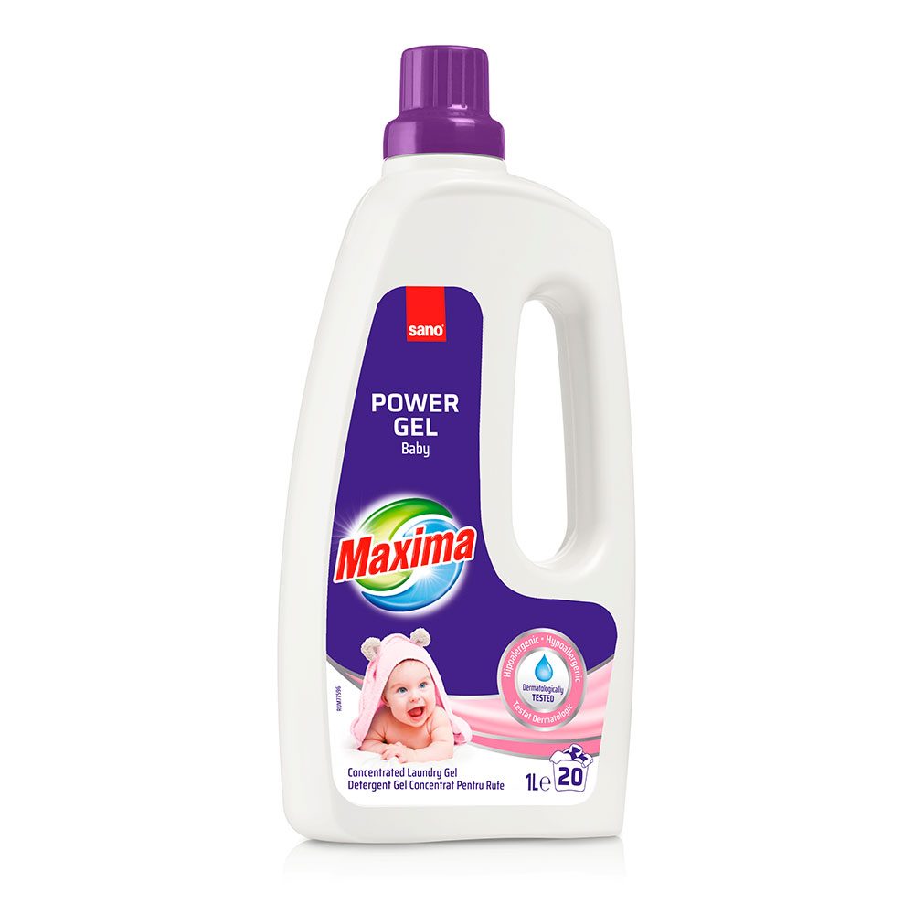 Detergent Gel, SANO, Maxima Concentrat Sensitive Baby, 1 L, 20 Spalari