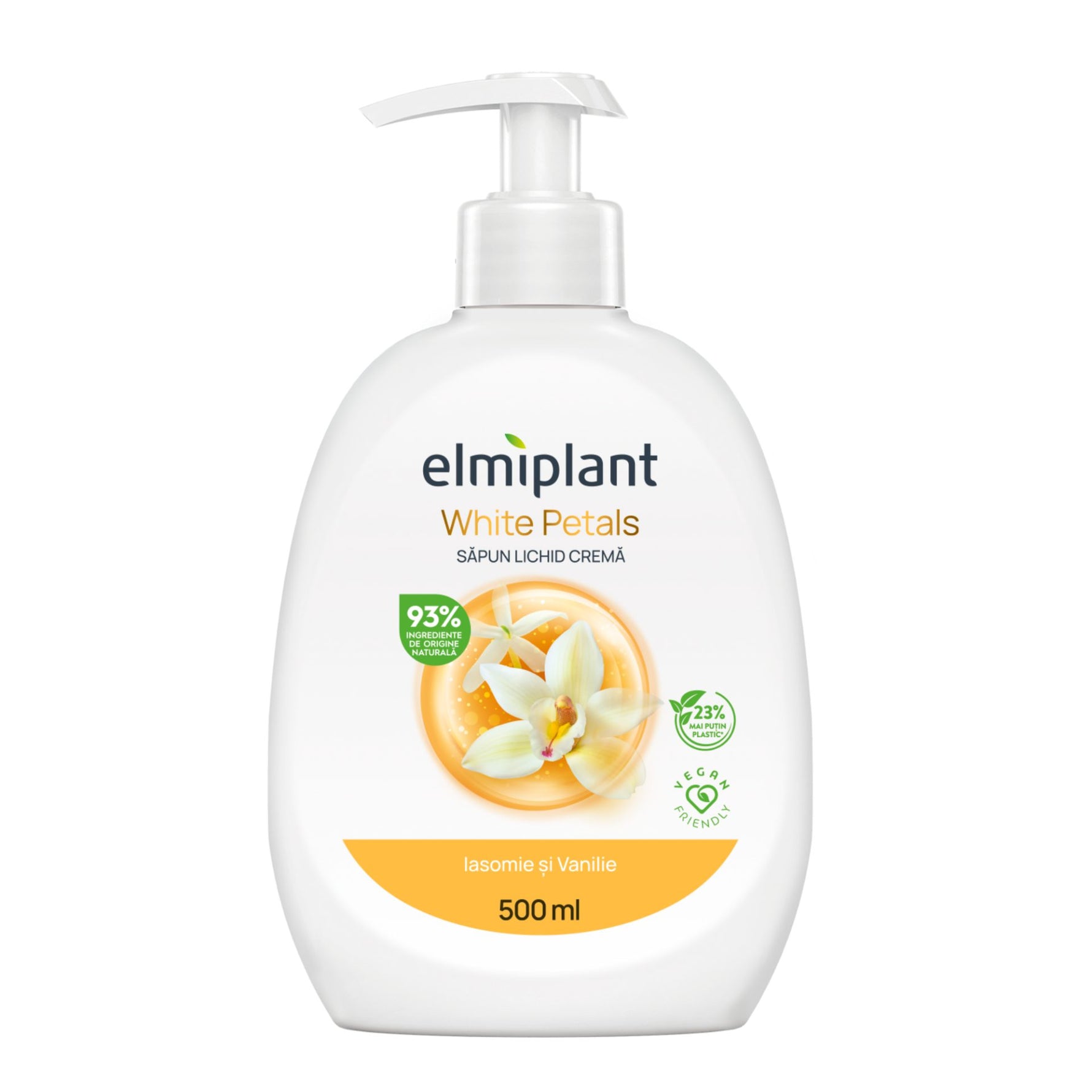 Sapun Lichid Crema, Elmiplant, Iasomie si Vanilie, 500 ml