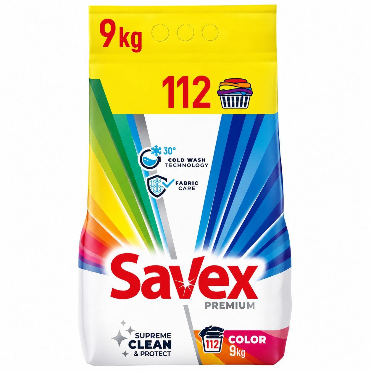Detergent Automat pentru Rufe, SAVEX, 2 in 1 Color, 9 kg