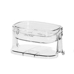 Savoniera cu Suport 2 in 1, Flippy, Pentru Perete sau Blat, PET, Scurgere Optima, Argintiu Transparent