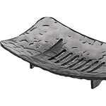 Savoniera din Plastic Flippy, 11 x 8 cm, cu Scurgere Apa, Design Modern, Gri