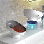 Savoniera din Plastic, Flippy, cu Ventuza, Design Modern, Gri