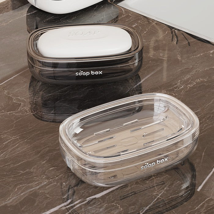 Savoniera, Flippy, Pentru Blat, PET, Scurgere Optima, din Plastic, 13 x 9 x 4 cm, Gri
