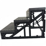 Scara pentru Animale de Companie, Flippy, Universal, Detasabil, 3 Trepte, 45x35x30 cm, Gri