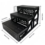 Scara pentru Animale de Companie, Flippy, Universal, Detasabil, 3 Trepte, 45x35x30 cm, Gri