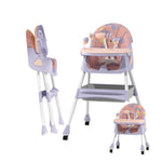 Scaun de Masa 2in1, Flippy, pentru Copii de la 6 luni - 5 Ani, Inaltime Reglabila, Centura in 5 Puncte, Tava de Masa,