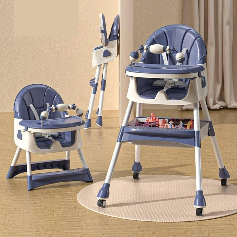 Scaun de Masa 2in1, Flippy, pentru Copii de la 6 luni - 5 Ani, Inaltime Reglabila, Centura in 5 Puncte, Tava de Masa,