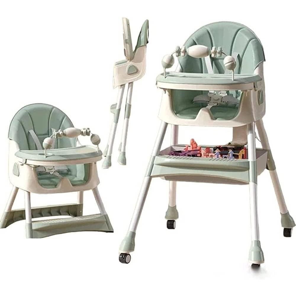 Scaun de Masa 2in1, Flippy, pentru Copii de la 6 luni - 5 Ani, Inaltime Reglabila, Centura in 5 Puncte, Tava de Masa,