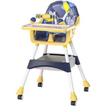 Scaun de Masa 2in1, Flippy, pentru Copii de la 6 luni - 5 Ani, Inaltime Reglabila, Centura in 5 Puncte, Tava de Masa,