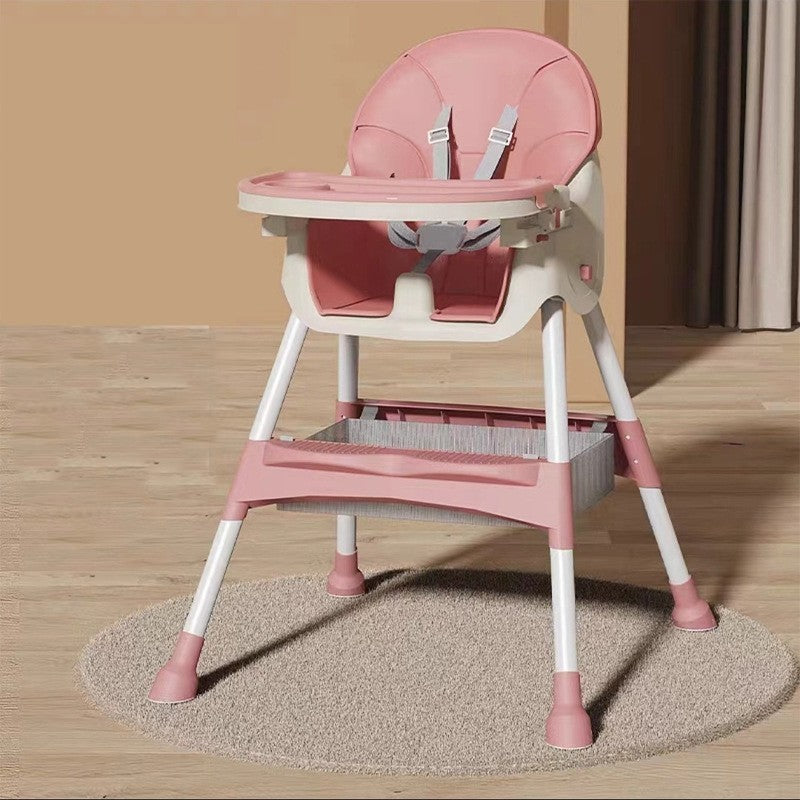 Scaun de Masa pentru Bebelusi si Copii, Flippy, cu Roti, Telescopic, Pliabil, Masuta Reglabila, Suport Picioare, Scaun