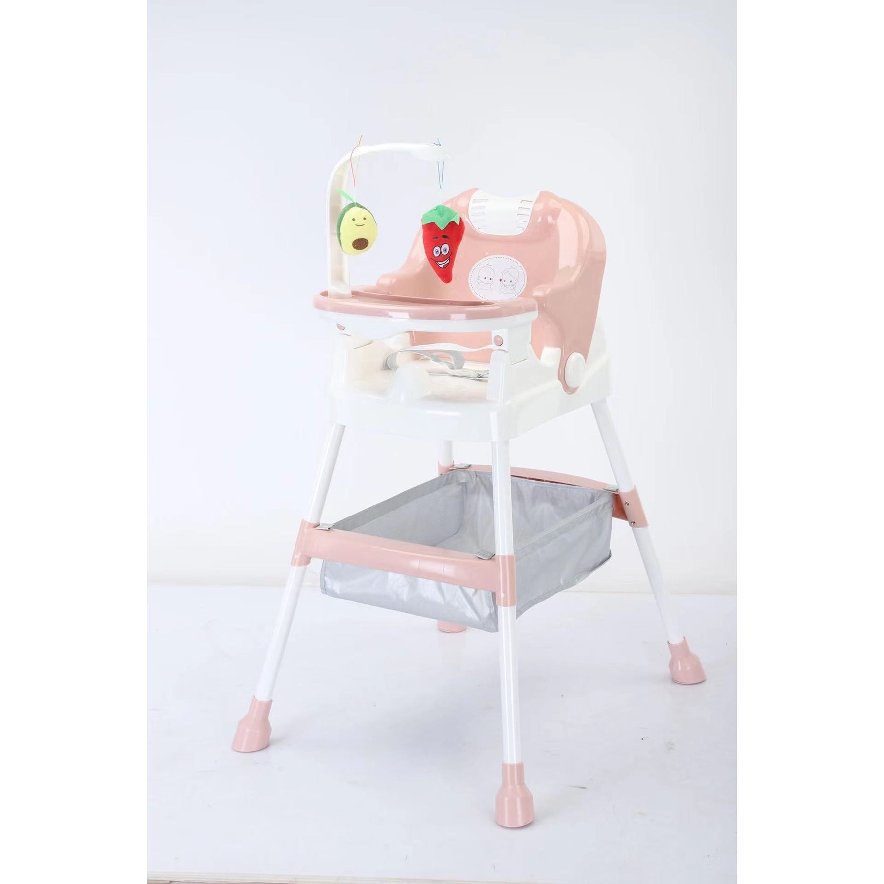 Scaun de Masa pentru Copii, Flippy, Multifunctional, Pliabil, cu Roti, Cos de Depozitare, din Plastic, Centura de