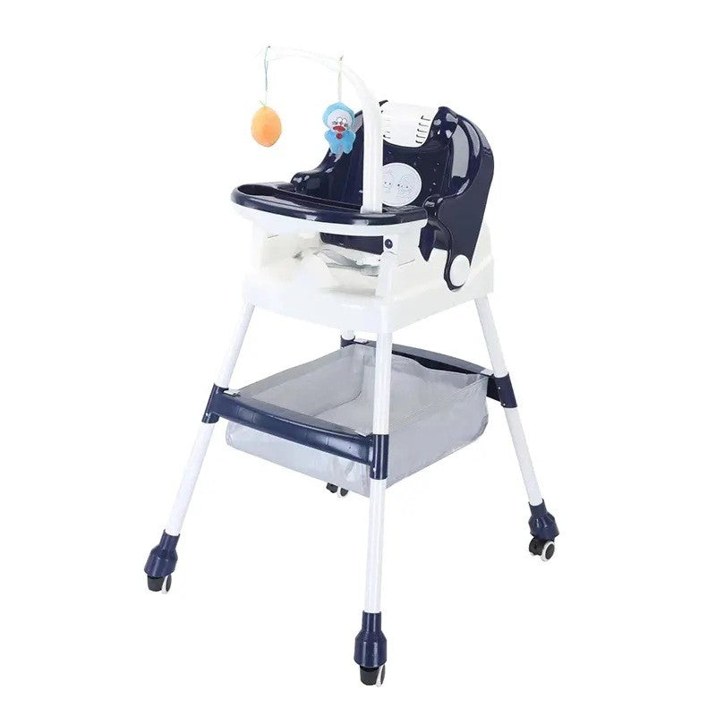 Scaun de Masa pentru Copii, Flippy, Multifunctional, Pliabil, cu Roti, Cos de Depozitare, din Plastic, Centura de