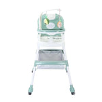 Scaun de Masa pentru Copii, Flippy, Multifunctional, Pliabil, cu Roti, Cos de Depozitare, din Plastic, Centura de