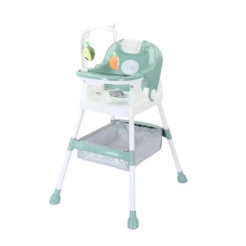 Scaun de Masa pentru Copii, Flippy, Multifunctional, Pliabil, cu Roti, Cos de Depozitare, din Plastic, Centura de