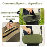 Scaun Taburet Pliabil pentru Camping, Flippy, pentru Adulti, Scaun Portabil, Pescuit, din Panza Oxford si Cadru