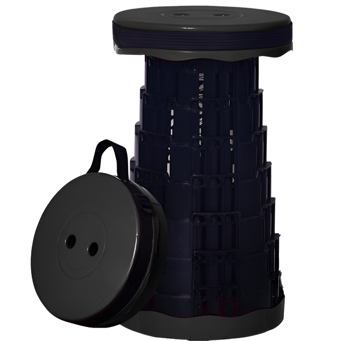 Scaun Telescopic Pliabil pentru Camping si Pescuit, Flippy, Portabil, Universal, Sustine 150 kg, ABS, Diametru 25 cm,
