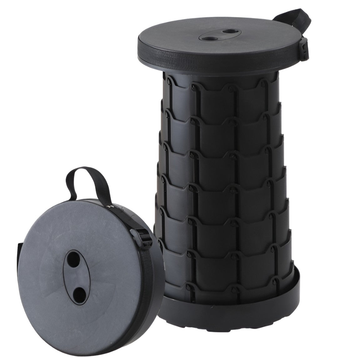 Scaun Telescopic Pliabil pentru Camping si Pescuit, Flippy, Portabil, Universal, Sustine 150 kg, ABS, Diametru 25 cm,