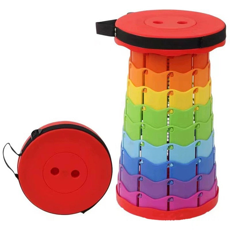 Scaun Telescopic Pliabil pentru Camping si Pescuit, Flippy, Portabil, Universal, Sustine 150 kg, ABS, Diametru 25 cm,