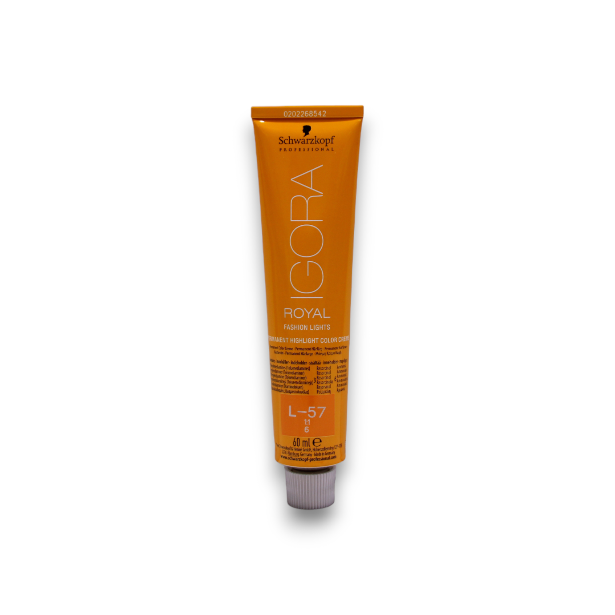 Schwarzkopf Professional, Igora Royal, Vopsea permanentă de păr, L-57 Golden Copper, 60 ml - Olmarkt