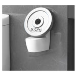 Scrumiera creativa Flippy, Forma de Toaleta, Capac Alb , Material ABS si Otel Inoxidabil, 12.5 x 10 x 8 cm, Fixare prin