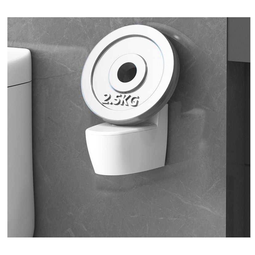 Scrumiera creativa Flippy, Forma de Toaleta, Capac Alb , Material ABS si Otel Inoxidabil, 12.5 x 10 x 8 cm, Fixare prin