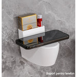 Scrumiera creativa Flippy, Forma de Toaleta, Capac Alb , Material ABS si Otel Inoxidabil, 12.5 x 10 x 8 cm, Fixare prin