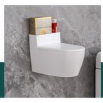 Scrumiera creativa Flippy, Forma de Toaleta, Capac Alb , Material ABS si Otel Inoxidabil, 12.5 x 9.8 x 8.4 cm, Fixare