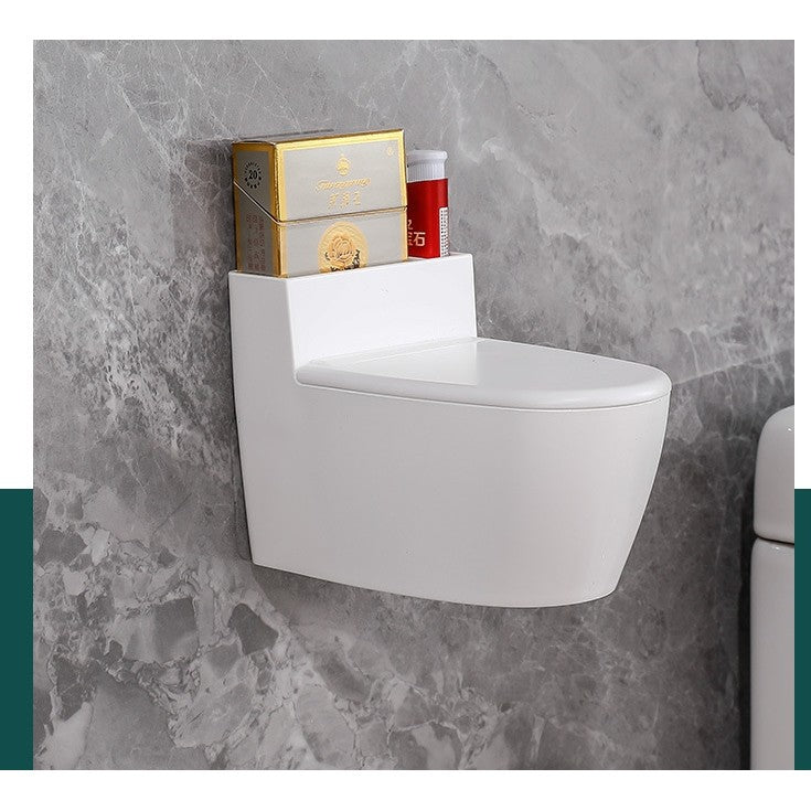 Scrumiera creativa Flippy, Forma de Toaleta, Capac Alb , Material ABS si Otel Inoxidabil, 12.5 x 9.8 x 8.4 cm, Fixare