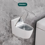 Scrumiera creativa Flippy, Forma de Toaleta, Capac Argintiu, Material ABS si Otel Inoxidabil, 12.5 x 9.8 x 8.4 cm,