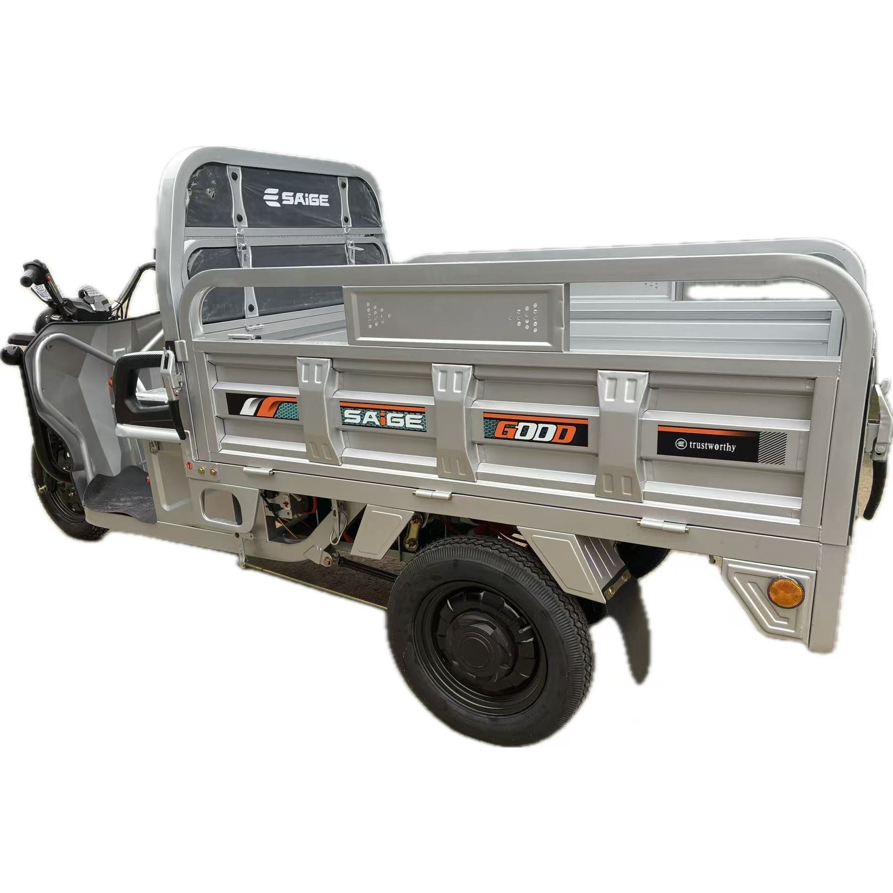 Triciclu Electic de Marfa Chuanqi, Saige, Fara Permis, Motor 1600W, Baterie 72V32Ah, Autonomie 60km, 250x88x115 cm,