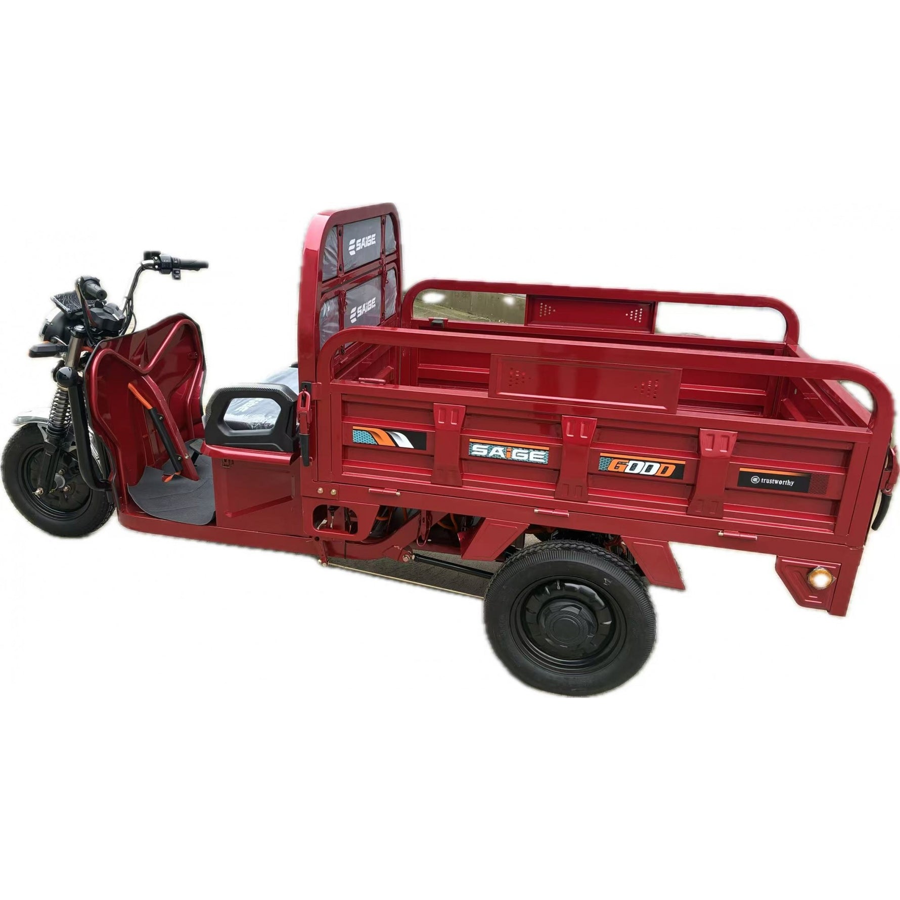 Triciclu Electic de Marfa Chuanqi, Saige, Fara Permis, Motor 1600W, Baterie 72V32Ah, Autonomie 60km, 250x88x115 cm,