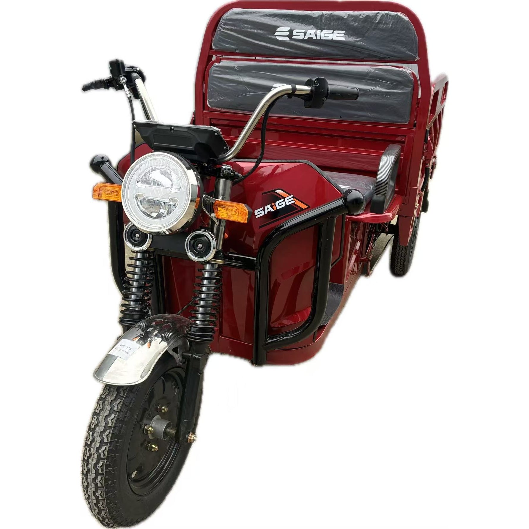 Triciclu Electic de Marfa Chuanqi, Saige, Fara Permis, Motor 1600W, Baterie 72V32Ah, Autonomie 60km, 250x88x115 cm,