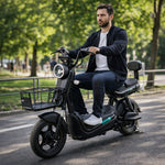 Scuter Electric KG, Saige, Fara Permis, Motor 500W, Baterie 48V20Ah, Autonomie 60km, 153x40x85 cm, Viteza Maxima